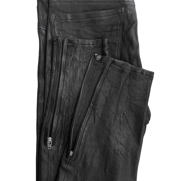 J BRAND L8001 Genuine Lamb Leather Skinny Jeans with Ankle Zippers - Picture 13 of 16